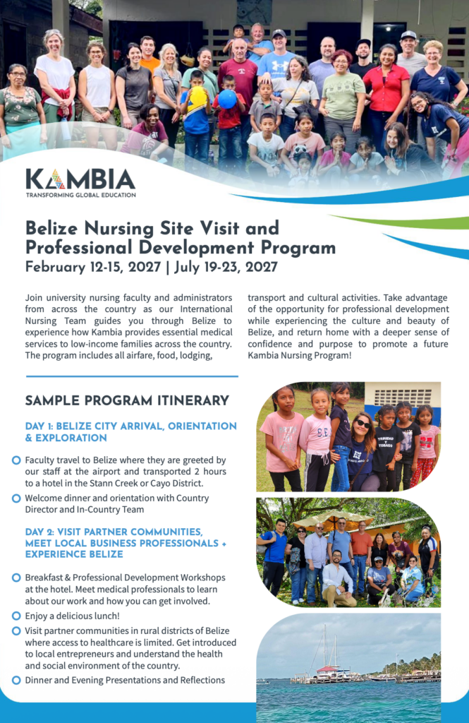 Kambia - Belize Nursing Site Visit Overview 2027
